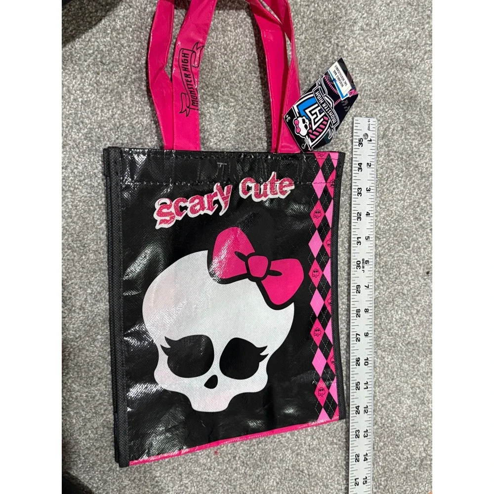 Monster High Scary Cute Mini Reusable Tote Bag  Pink Skullette Small Gift Bag